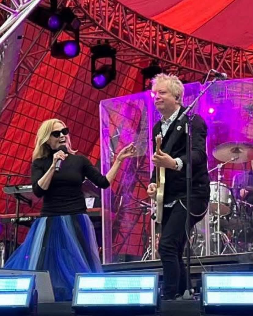James Nisbet with Belinda Carlisle