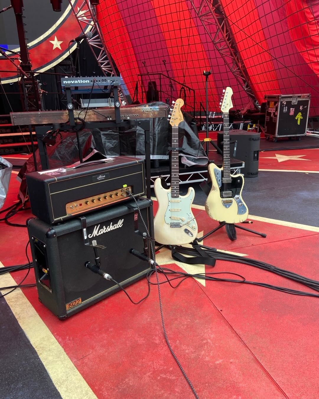 James Nisbet with guitars